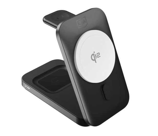 3mk MagRocket 3-in-1 Wireless Charger 15W Qi2 MPP Black - 1364145 - zdjęcie 3